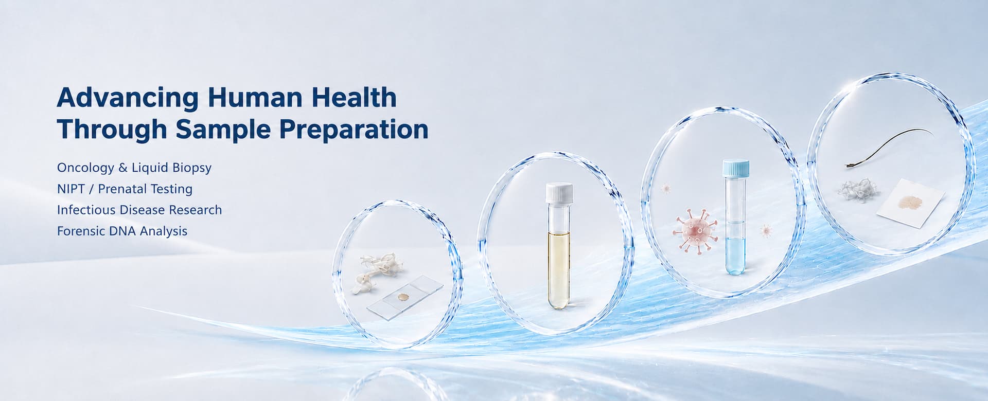 Magen sample preparation solutions for oncology, liquid biopsy, NIPT, infectious disease research and forensic DNA analysis